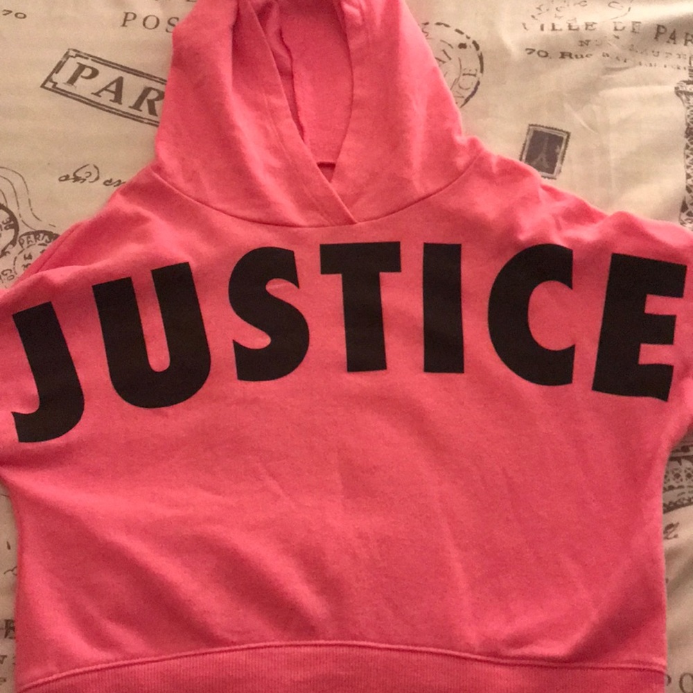 Justice crop top hoodie